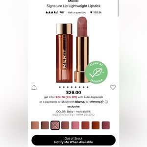 BNWB* MERIT “viral” BABY LIPSTICK